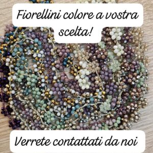 Kit collana uncinetto a fiorellini colori a scelta